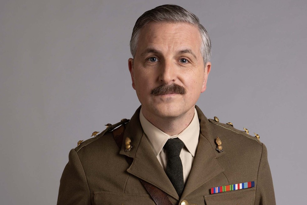 Ben Willbond plays The Captain in Ghosts, wearing an army outfit