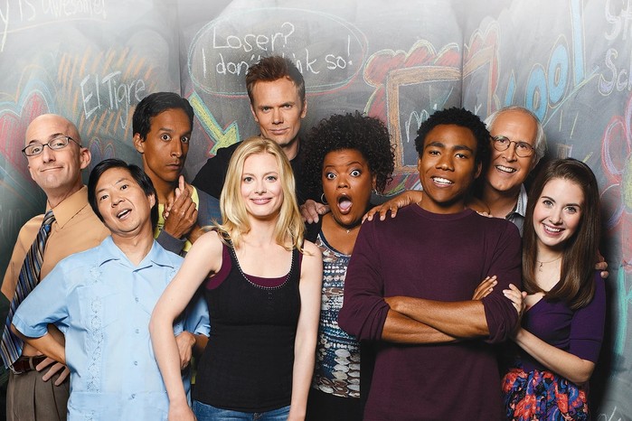 The cast of Community season 2